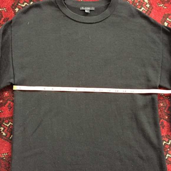 COS 100% Wool Black Sweater Dress S - Picture 4 of 7